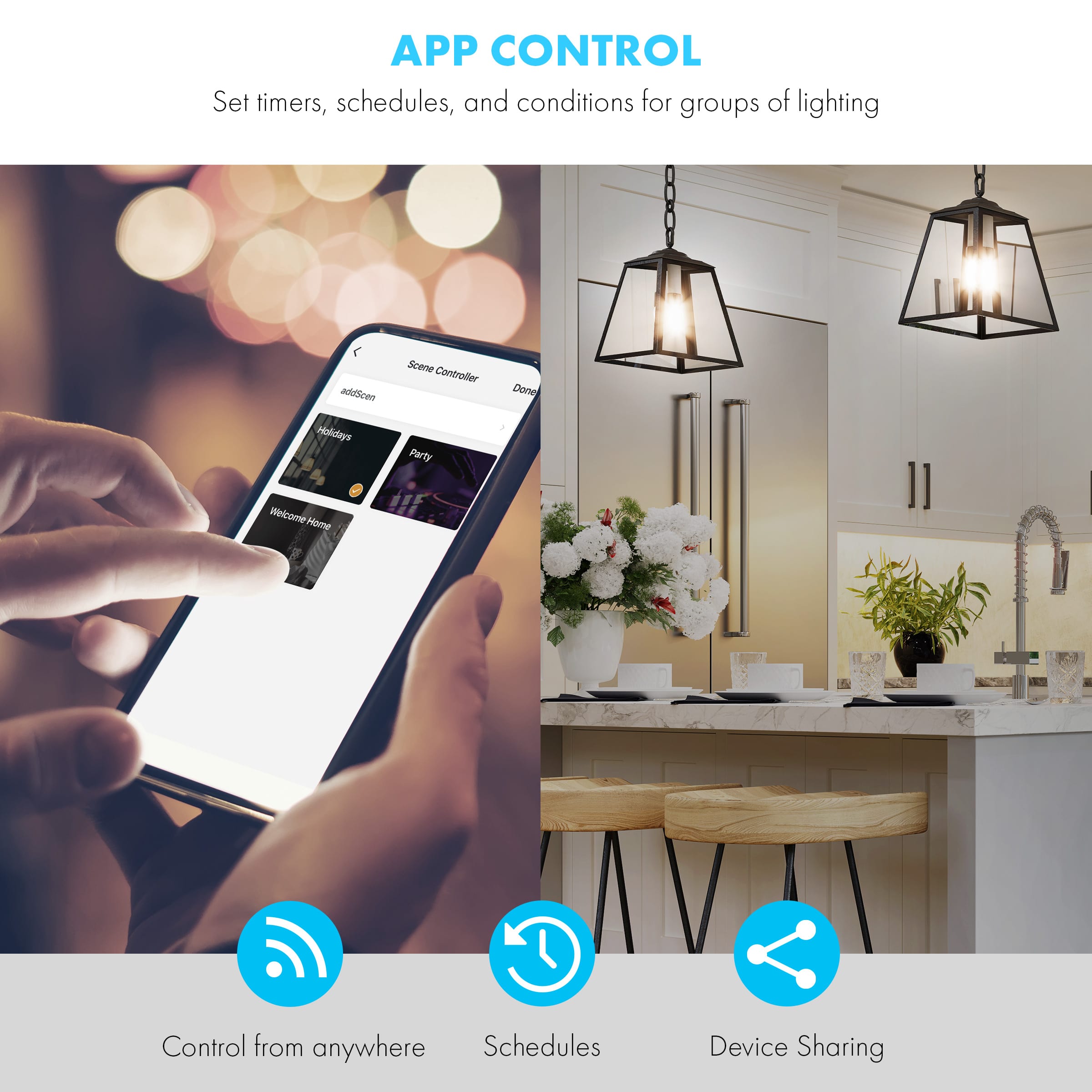 Smart Light Switch Wi-Fi Scene Controller