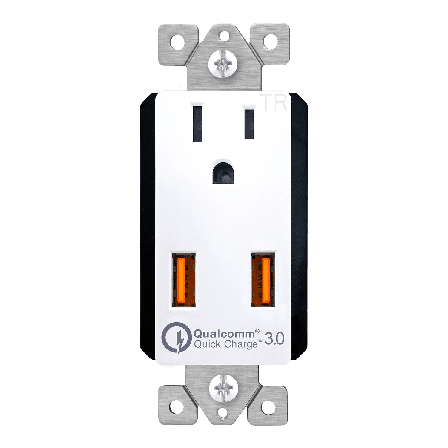 Quick Charge 3.0 USB Charging Outlet, 15A/125V Tamper-Resistant