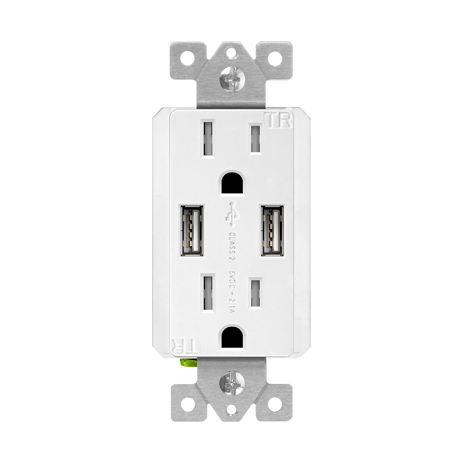 TOPGREENER Quick Charging 2.0 USB Outlet 15A Receptacle Fast Charger 