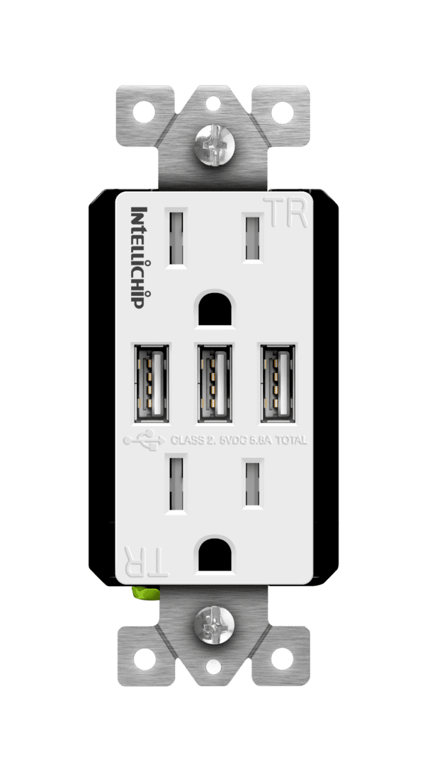 10 x 15Amp 125Volt Duplex Receptacle Power Outlet W/Dual USB Wall Charger Socket 