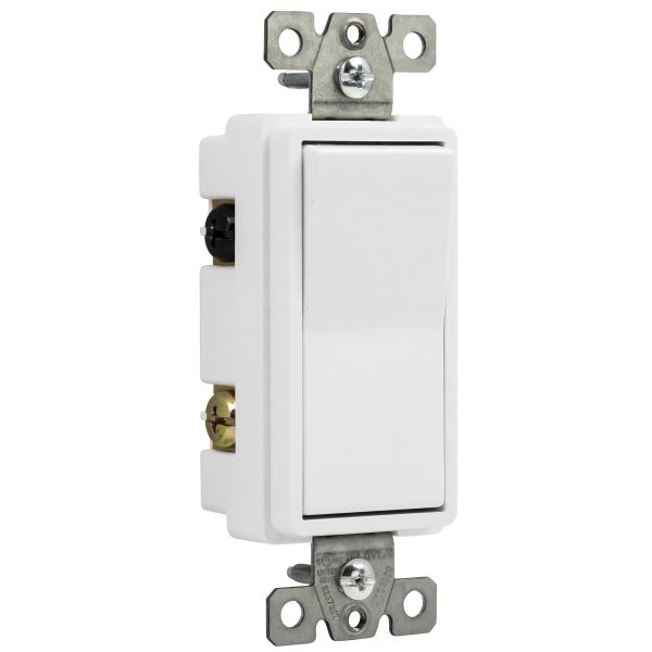 20 Amp Commercial Grade Double-Pole Single Outlet, White