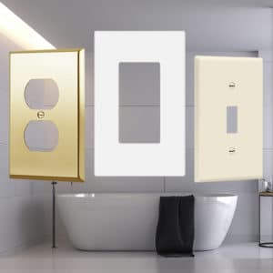 three different wall plate styles